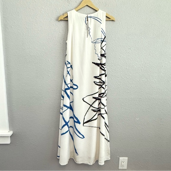 Jigsaw x Marcus James Butterfly Series Size 4 Silk Midi Dress - Picture 4 of 7